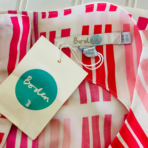 Boden Red and Pink Striped Blouse - Picture 2 of 11
